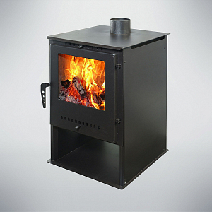 Печь-Камин Варвара "ГАРМОНИЯ 105 (Черный)" (Стальная 3D футеровка)